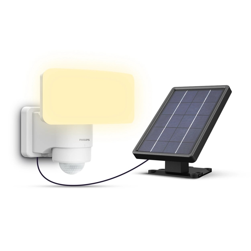 Philips - LED Solar Wandlamp met bewegings- en schemersensor TYLUS LED/6W/3,7V 2600 mAh 3000K IP44