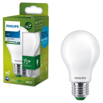 Philips ULTRAEFFICIENT A60 LED-lamp E27/5,2W/230V 4000K