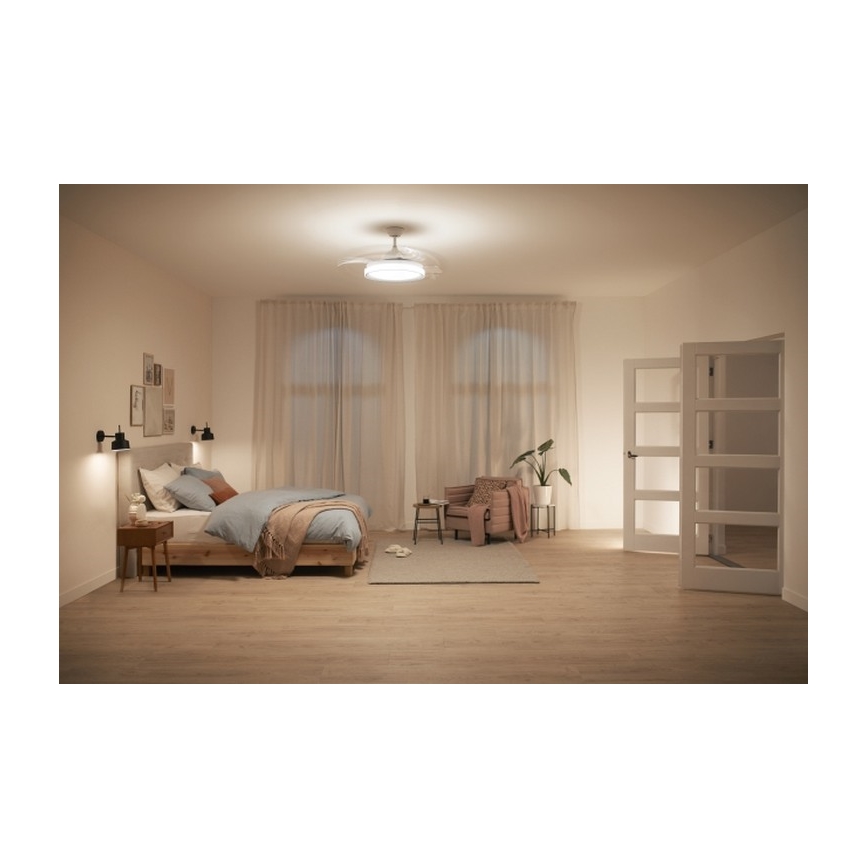 Philips - Ventilateur de plafond LED/35W/230V 5500/4000/2700 K blanc + Télécommande