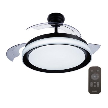 Philips - Ventilateur de plafond LED/35W/230V 5500/4000/3000K noir + Télécommande