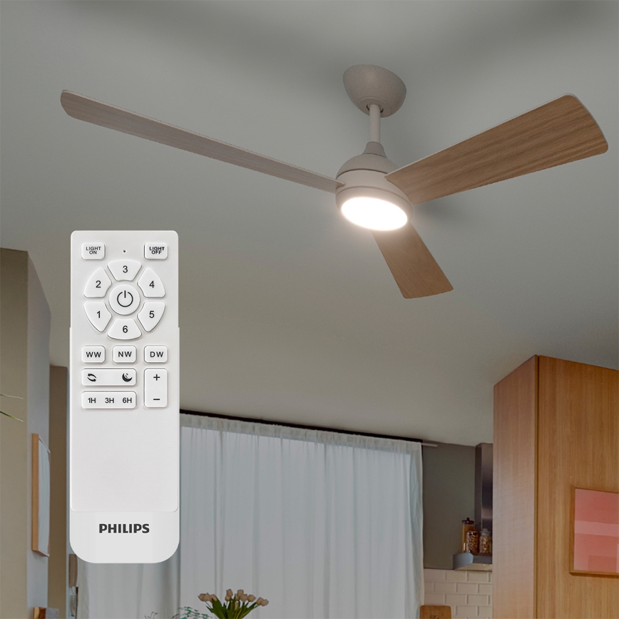 Philips - Ventilateur de plafond LED dimmable CIVX LED/24W/230V + télécommande