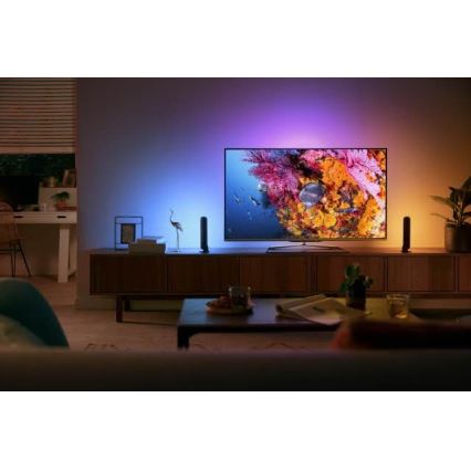 Philips - Verleng set LED RGB Dimbaar tafellamp Hue PLAY LED/6W/230V zwart
