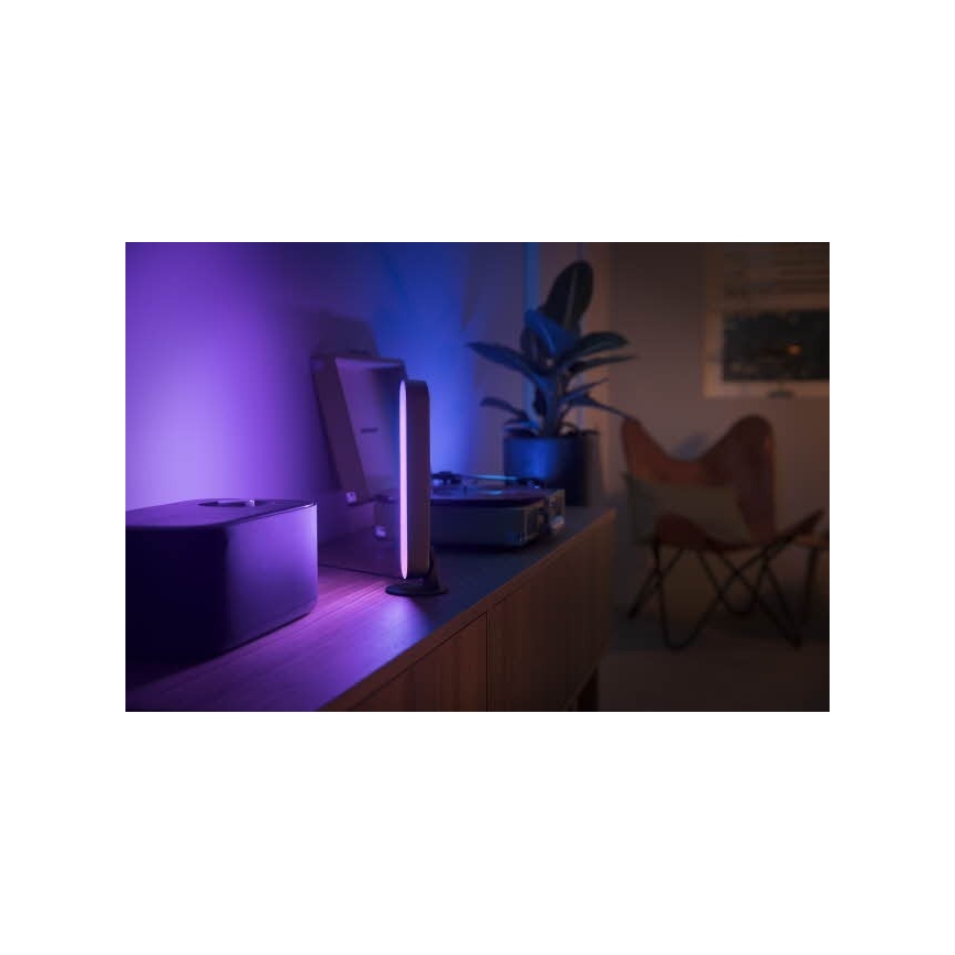 Philips - Verleng set LED RGB Dimbaar tafellamp Hue PLAY LED/6W/230V zwart