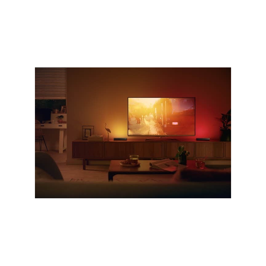 Philips - Verleng set LED RGB Dimbaar tafellamp Hue PLAY LED/6W/230V zwart