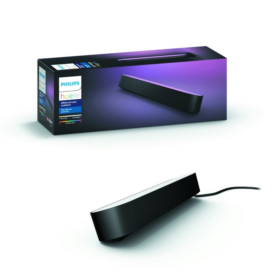 Philips - Verleng set LED RGB Dimbaar tafellamp Hue PLAY LED/6W/230V zwart