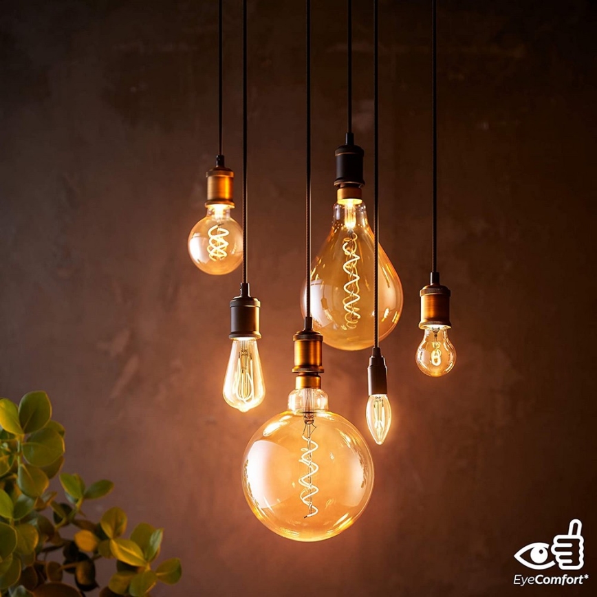 Dimbare LED-lamp VINTAGE Philips G93 E27/4W/230V 1800K