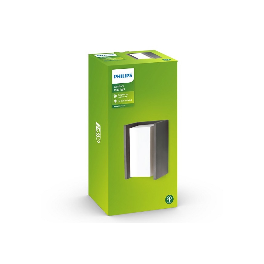 Philips - Wand Lamp voor Buiten BRIDGE 1xE27/15W/230V IP44
