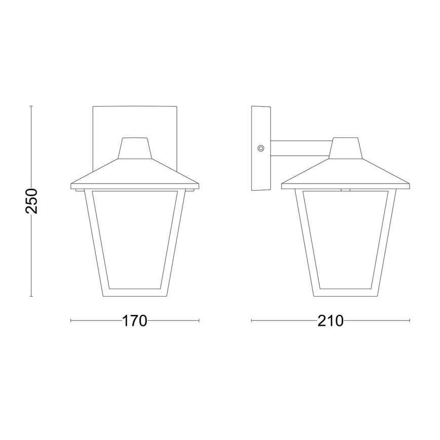 Philips - Wandlamp voor buiten KINNO 1xE27/25W/230V IP44