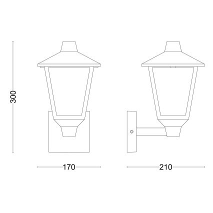 Philips - Wandlamp voor buiten KINNO 1xE27/25W/230V IP44