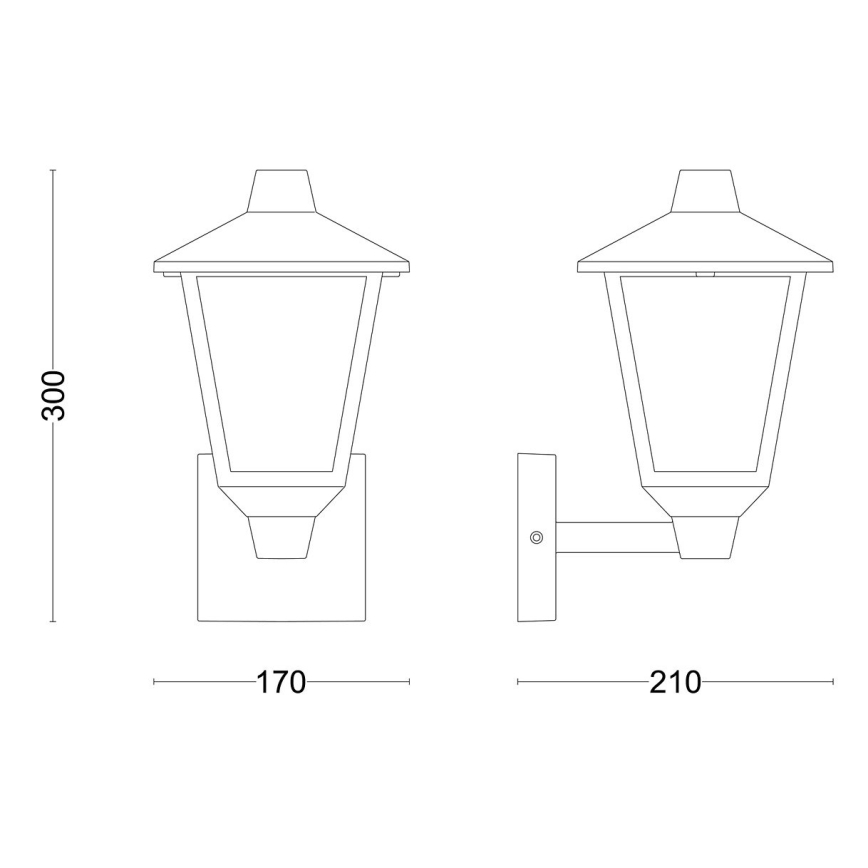 Philips - Wandlamp voor buiten KINNO 1xE27/25W/230V IP44