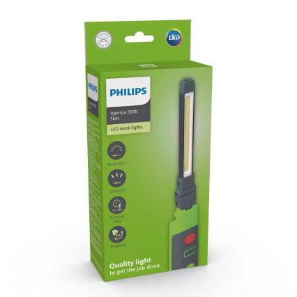 Philips X30SLIMX1 - LED Dimbaar oplaadbaar zaklamp XPERION LED/5W/3,7V 500 glanzend 2500 mAh