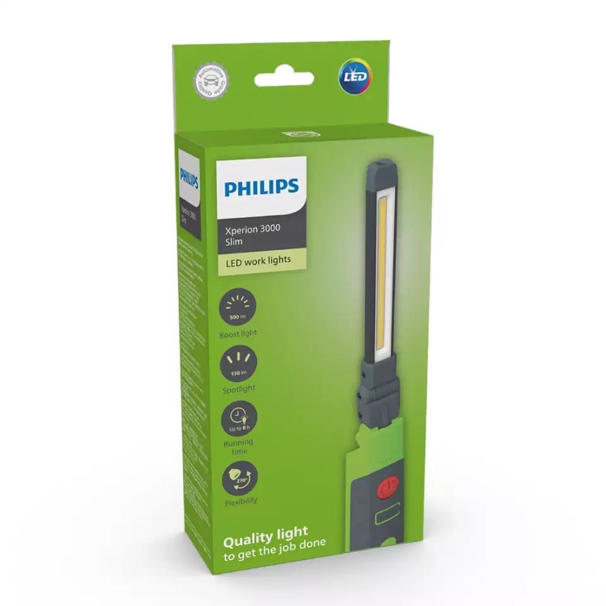 Philips X30SLIMX1 - LED Dimbaar oplaadbaar zaklamp XPERION LED/5W/3,7V 500 glanzend 2500 mAh