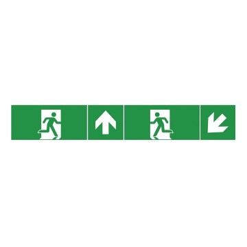 Pictogram voor noodverlichting 40x10 cm