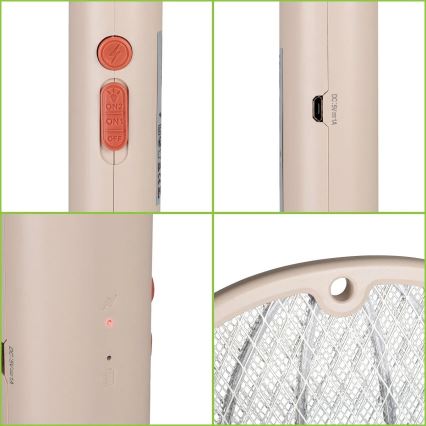 Piège à insectes électrique 2en1 500 mAh/5V beige