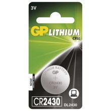 Pile bouton lithium CR2430 GP LITHIUM 3V/300 mAh