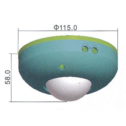 PIR bewegingssensor B 360° 1200W/230V wit