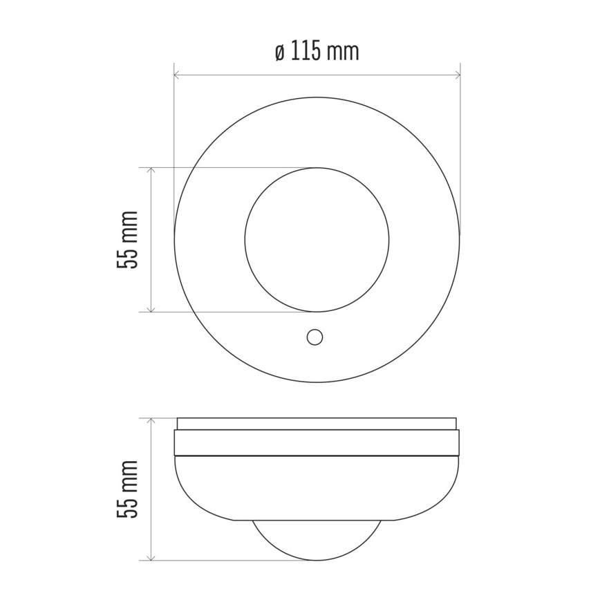 PIR bewegingssensor B 360° 1200W/230V wit