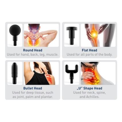 Pistolet de massage rechargeable 20W/8,4V 1500 mAh