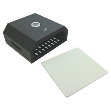 Pizzaoven met thermometer 40x34,5x16 cm zwart