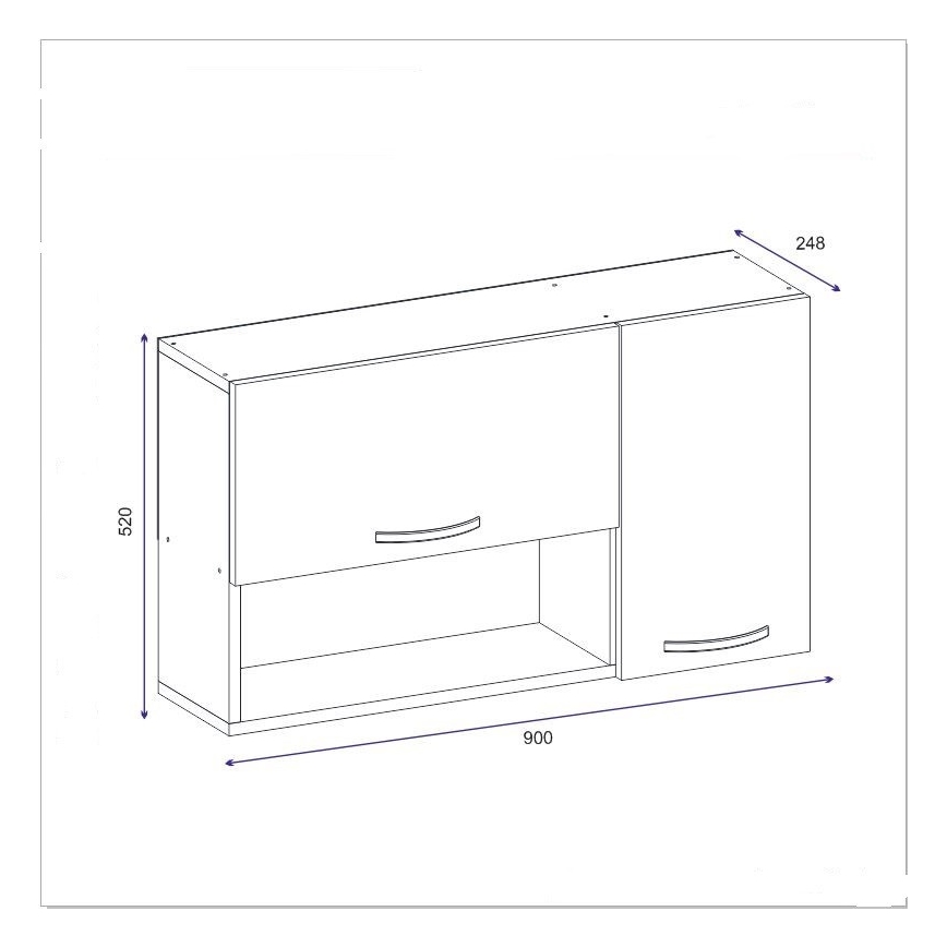 Placard AKASYA 52x90 cm blanc