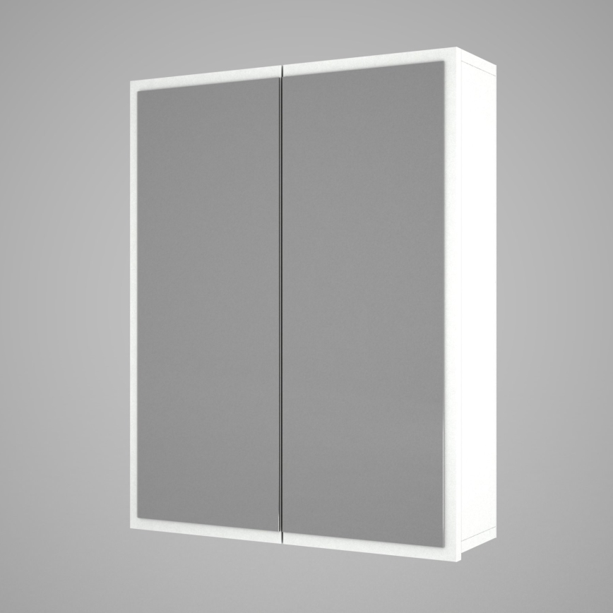 Placard de salle de bain avec miroir KAYLA 78x60 cm blanc