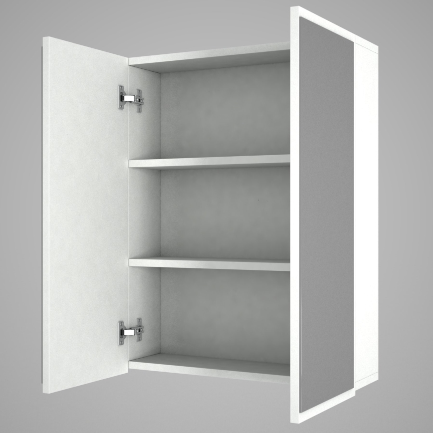 Placard de salle de bain avec miroir KAYLA 78x60 cm blanc