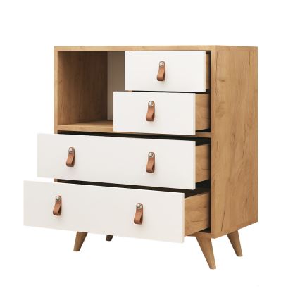 Placard FALLOW 89x70 cm blanc/marron