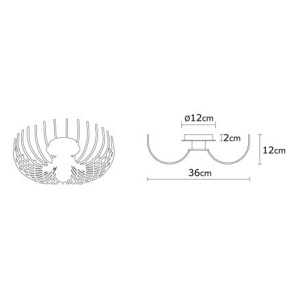 Plafond Lamp ASPENDOS 1xE27/40W/230V