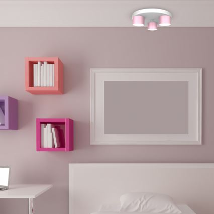 Plafond Lamp DIXIE 3xGX53/11W/230V roze