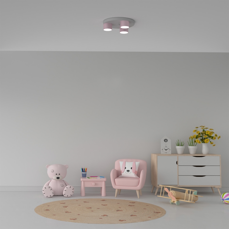Plafond Lamp DIXIE 3xGX53/11W/230V roze