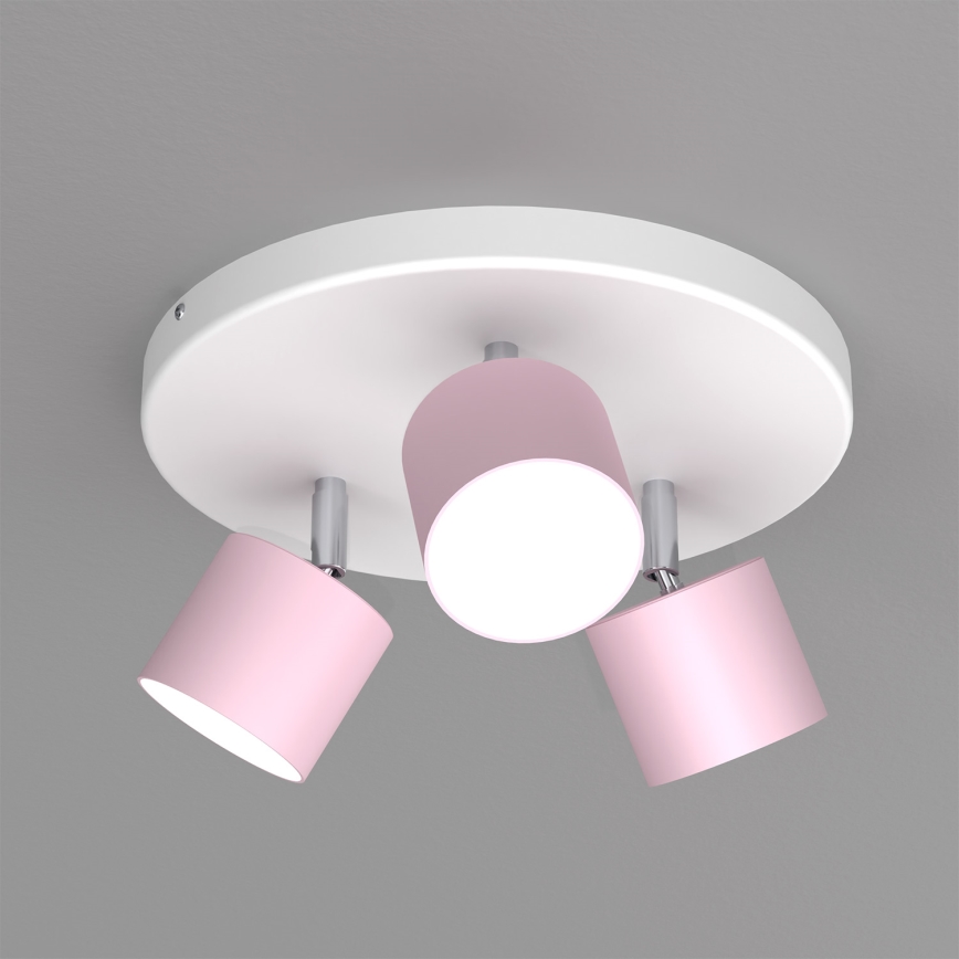 Plafond Lamp DIXIE 3xGX53/11W/230V roze