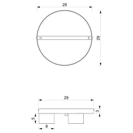Plafond Lamp DIXIE 3xGX53/11W/230V roze