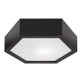 Plafond Lamp HEX 1xE27/60W/230V d. 32 cm dennen zwart