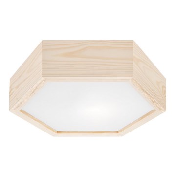 Plafond Lamp HEX NATURAL 1xE27/60W/230V d. 32 cm dennen