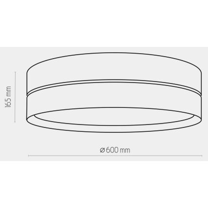 Plafond Lamp HILTON 4xE27/15W/230V d. 60 cm messing/zwart