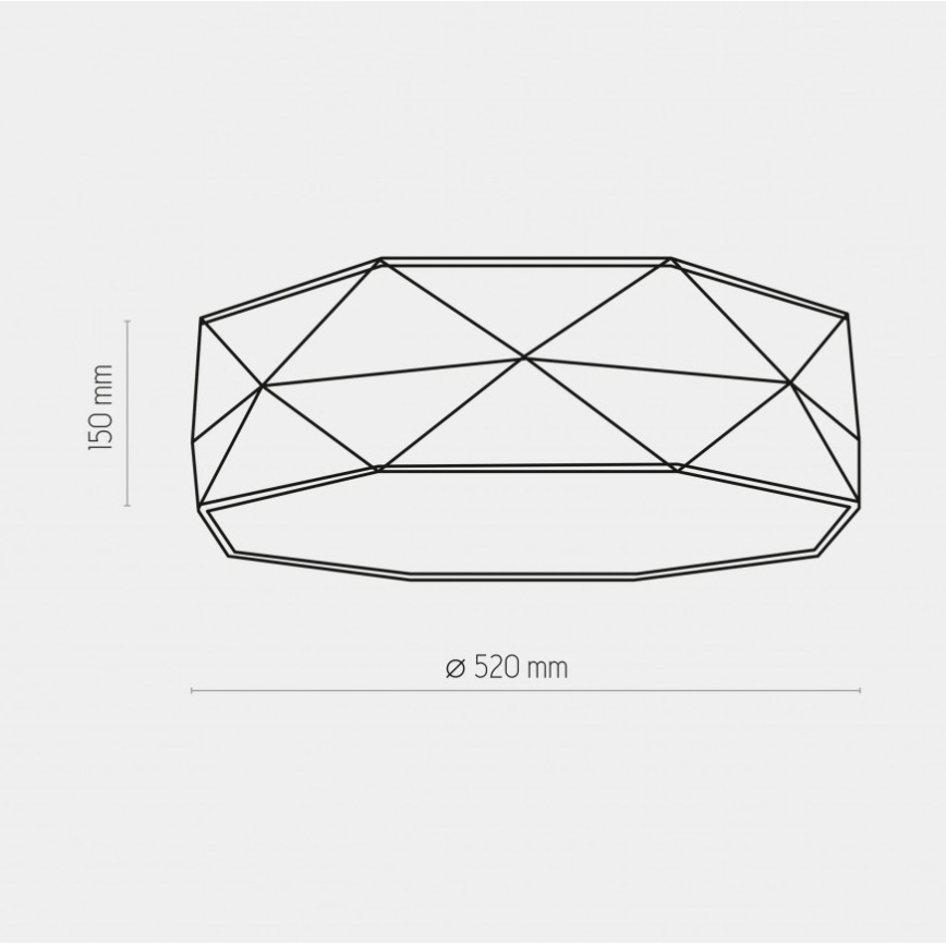 Plafond Lamp KANTOOR 4xE27/15W/230V groen