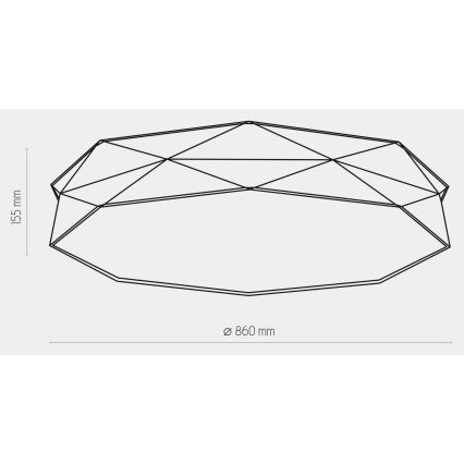 Plafond Lamp KANTOOR 6xE27/15W/230V grijs