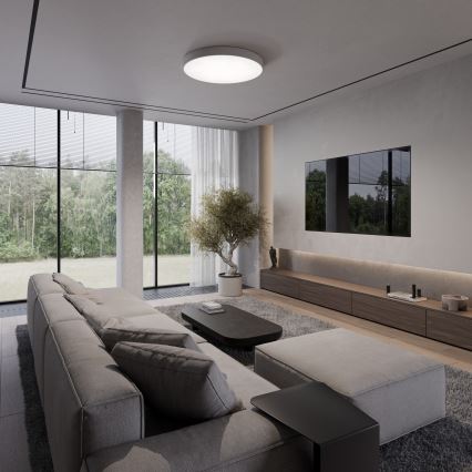 Plafond Lamp met Sensor CLEO 5xE27/24W/230V d. 60 cm grijs