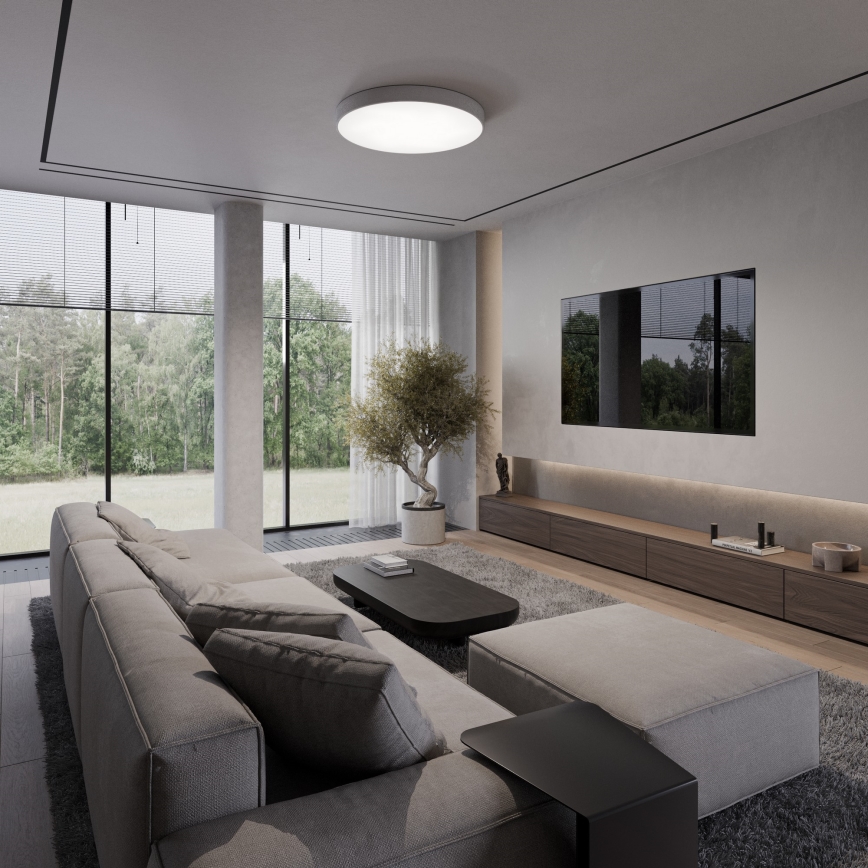 Plafond Lamp met Sensor CLEO 5xE27/24W/230V d. 60 cm grijs