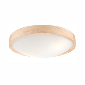 Plafond Lamp NATURAL SLIM 2xE27/60W/230V Ø 37 cm grenen