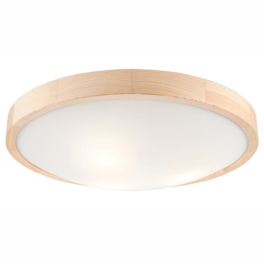 Plafond Lamp NATURAL SLIM 3xE27/60W/230V ø 47 cm grenen