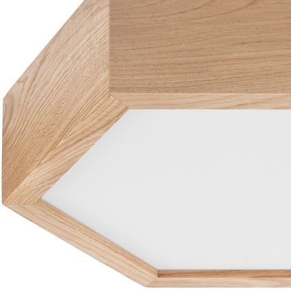 Plafond Lamp OAK HEX 1xE27/60W/230V d. 32 cm eiken