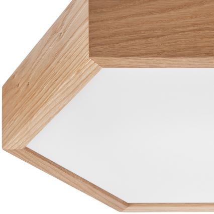 Plafond Lamp OAK HEX 2xE27/60W/230V d. 43 cm eiken