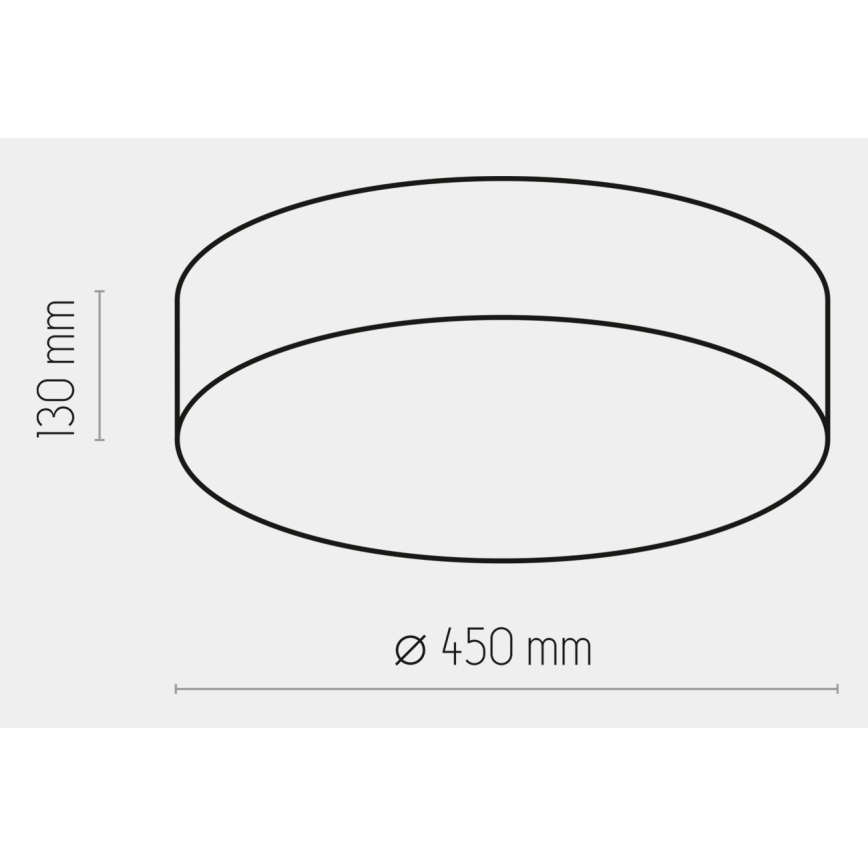Plafond Lamp RONDO 4xE27/15W/230V d. 45 cm grijs