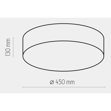 Plafond Lamp RONDO 4xE27/15W/230V d. 45 cm wit