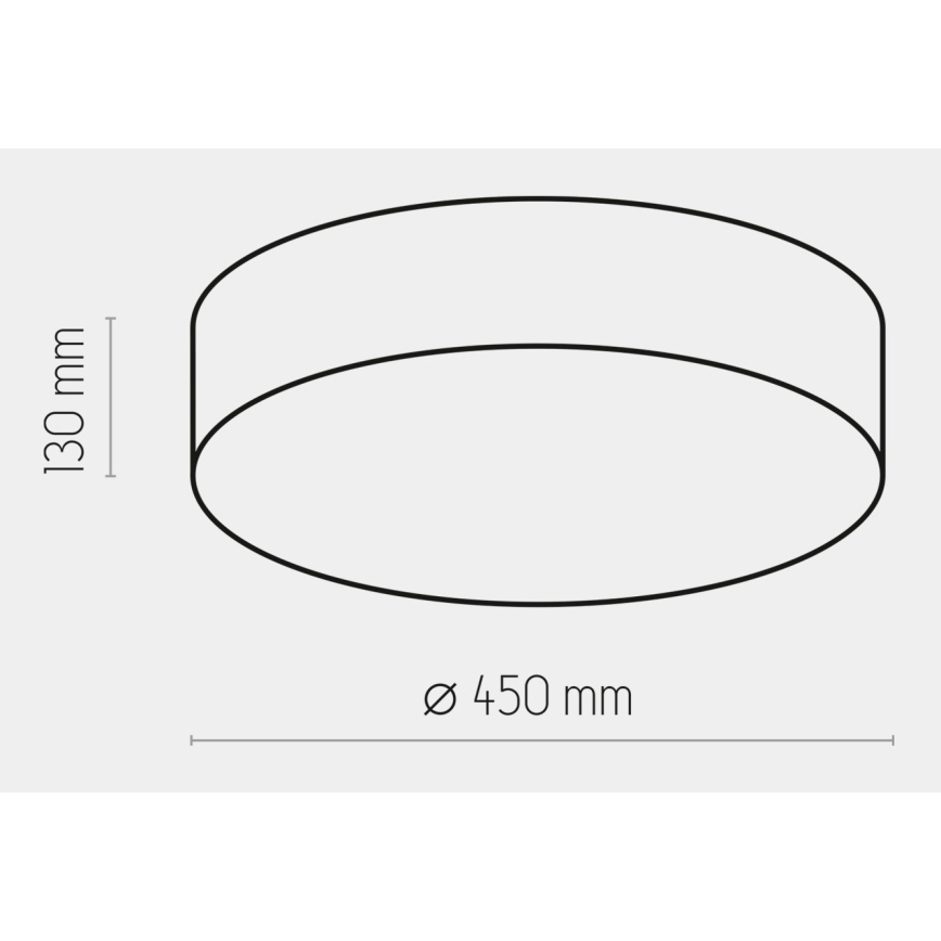 Plafond Lamp RONDO 4xE27/15W/230V d. 45 cm zwart