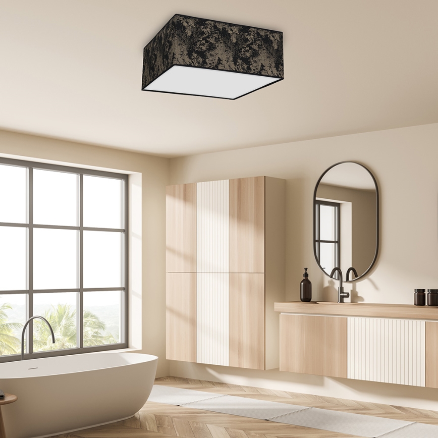 Plafond Lamp SATINO 3xE27/60W/230V zwart/goud