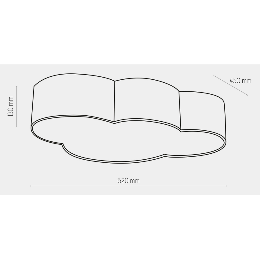 Plafond Lamp voor Kinderen CLOUD 4xE27/15W/230V wit