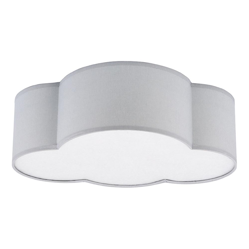 Plafond Lamp voor Kinderen CLOUD MINI 2xE27/15W/230V grijs