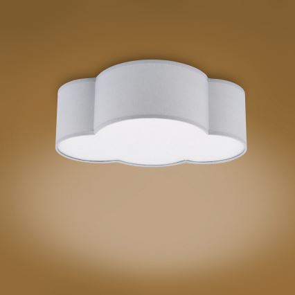 Plafond Lamp voor Kinderen CLOUD MINI 2xE27/15W/230V grijs